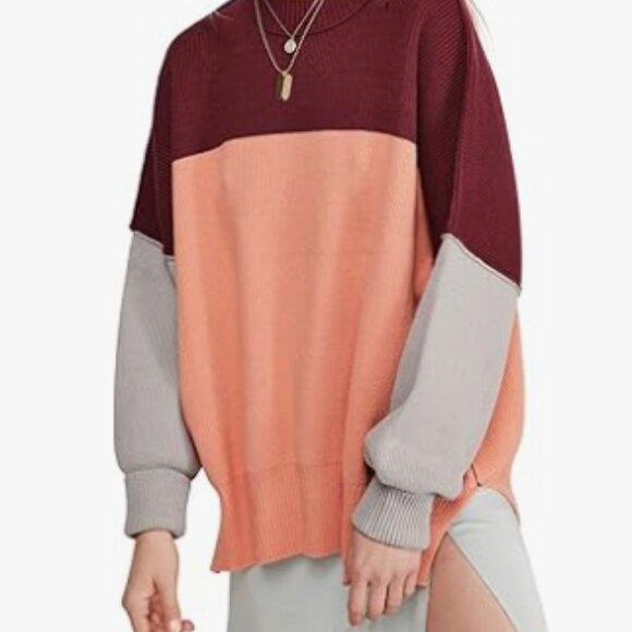 Free People Sweaters - Free People Easy Street Color Block Sweater Size XS